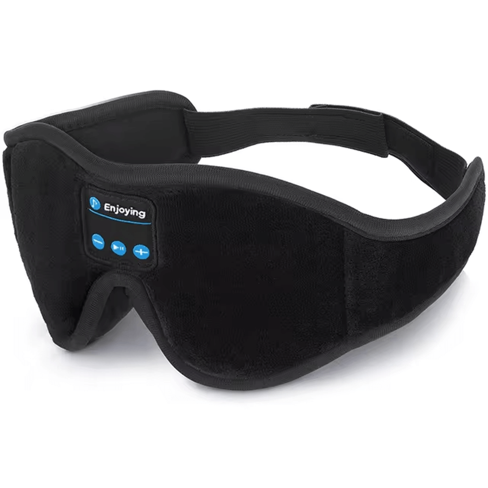 Snoozeit.™ - Bluetooth-slaapmasker met HD-luidsprekers - 3D-slaapkoptelefoon met automatische uitschakeling | draadloze Bluetooth 5.0