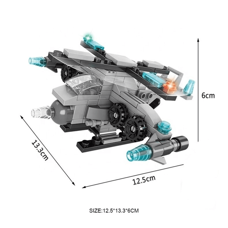 6-in-1 Bouwstenen Voertuigenset voor Kinderen | Brandweerwagen, Tank & Helikopter - STEM-Speelgoed voor Creatief Spelen & Leren (6-10 jaar)