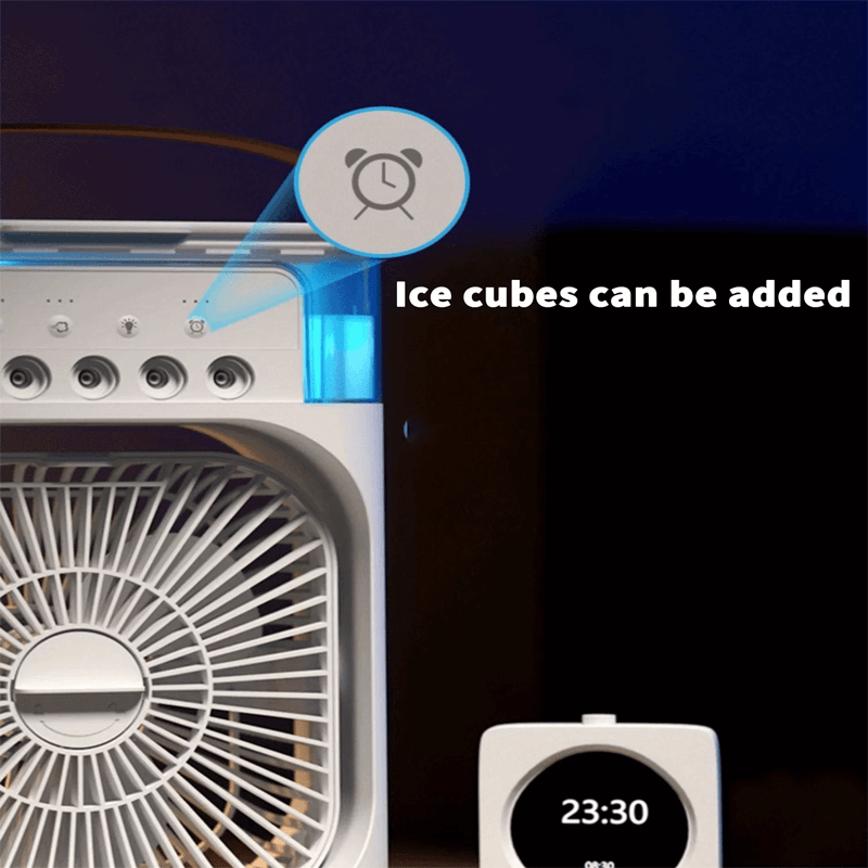 Draagbare tafelventilator airconditioner met waterkoeling