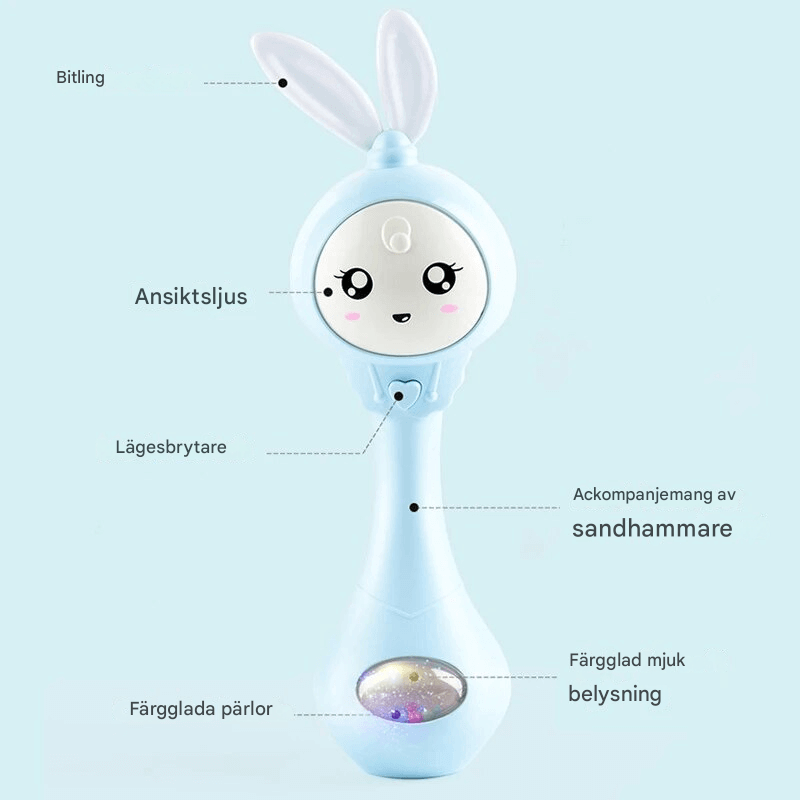 Baby's muziek knipperende rammelaar