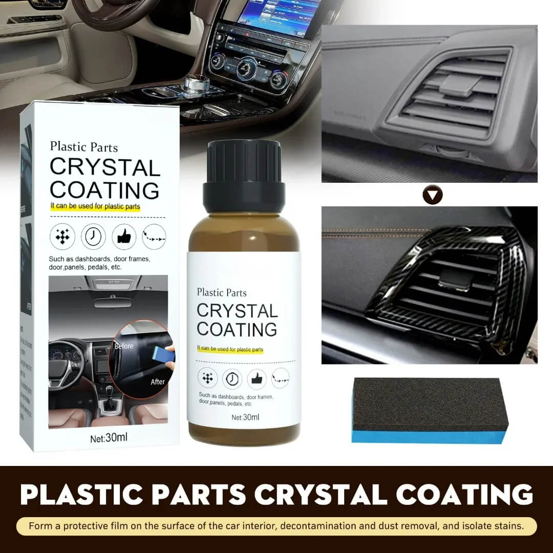 Car Plastic Renewal & Crystal Wax - Langdurige 30ml vloeistof voor auto-onderhoud en plastic vernieuwing
