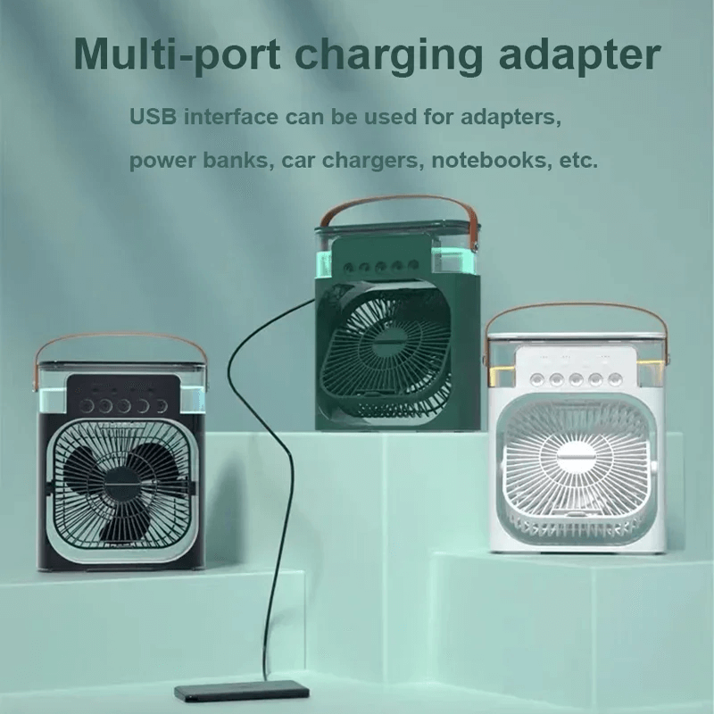 Draagbare tafelventilator airconditioner met waterkoeling