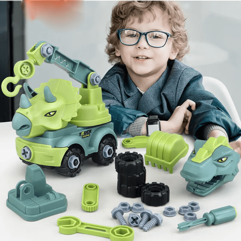 Dinosaurus voertuig bouwset