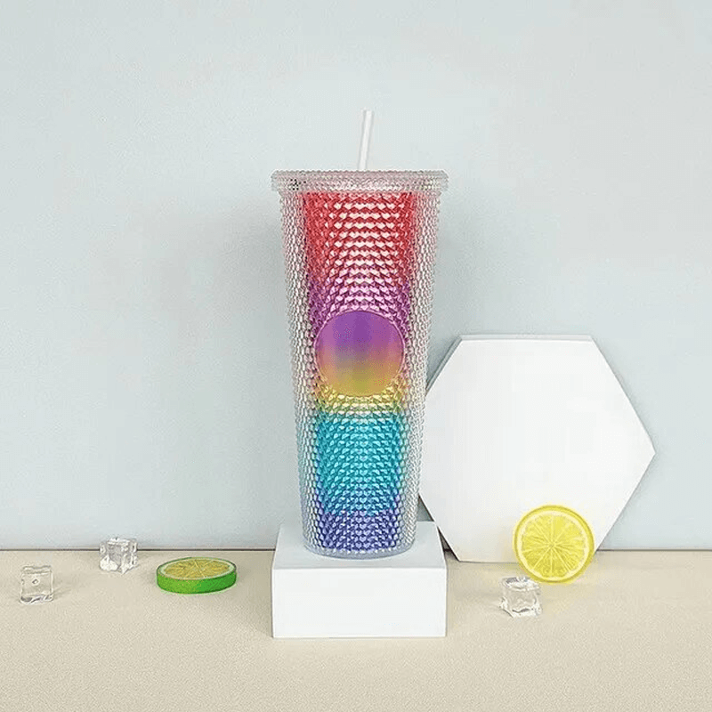 Herbruikbare mok met rietje 710ml