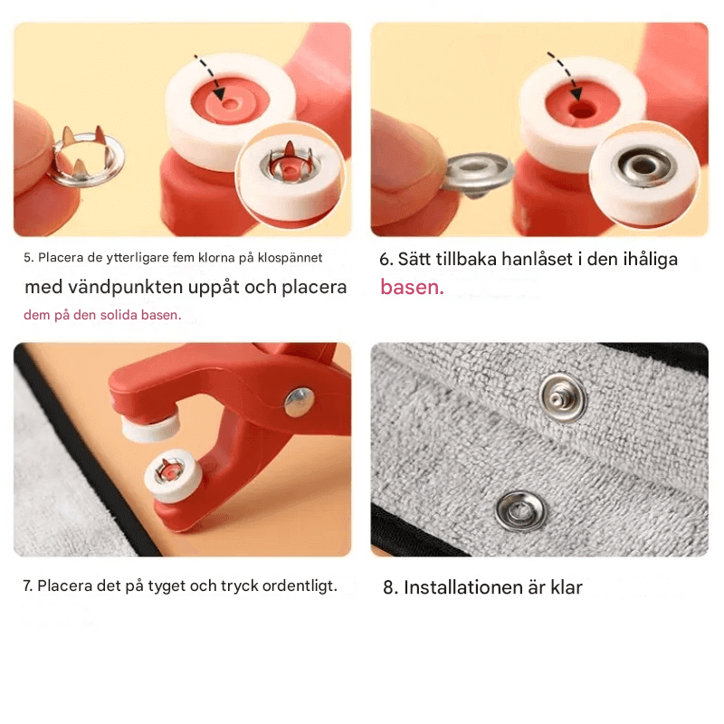 Doe-het-zelf-gereedschap voor metalen drukknoppen