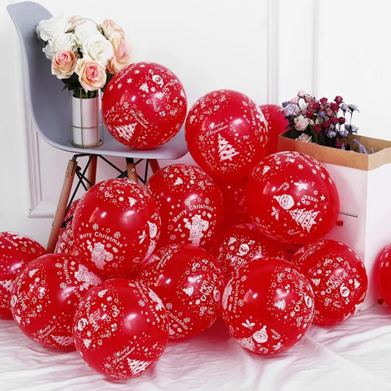 Vrolijk kerstfeest ballonnen in meerdere kleuren - Latex Ballonnen Feestballonnen