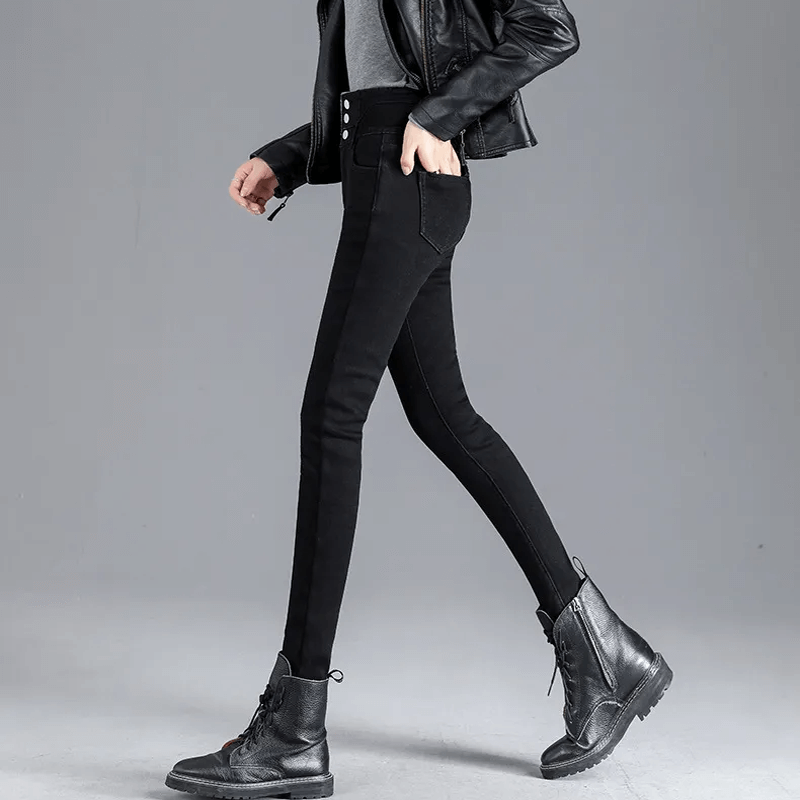 Thermische winterbroek met hoge taille