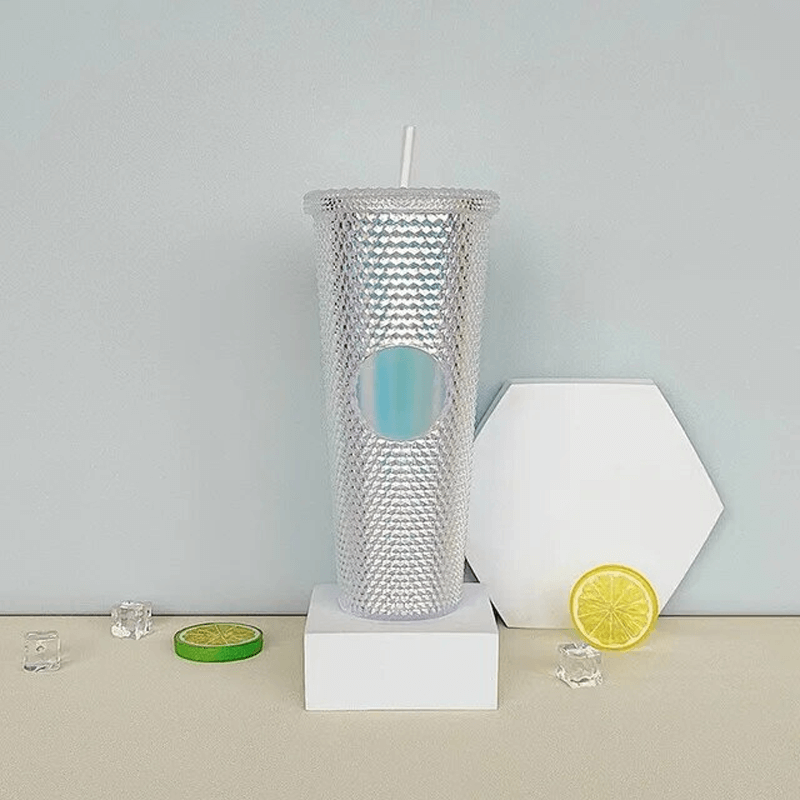 Herbruikbare mok met rietje 710ml