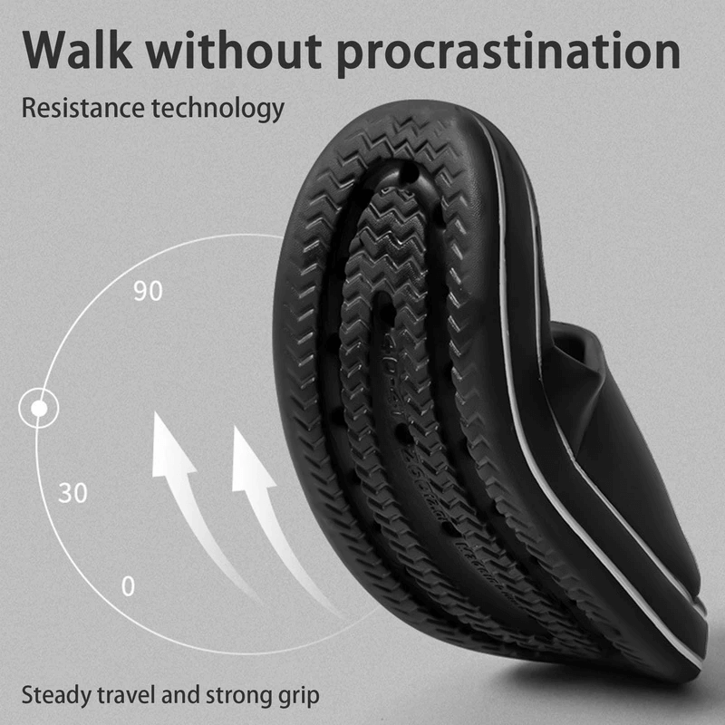 Comfortabele pantoffels met dikke zool