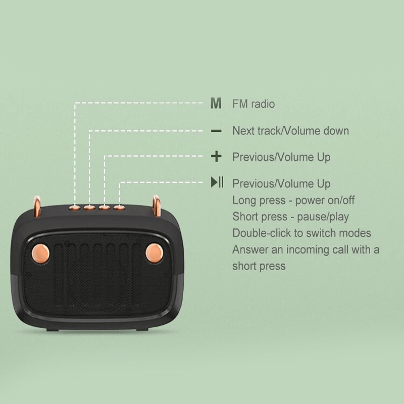 Draagbare luidspreker in retro-uitvoering