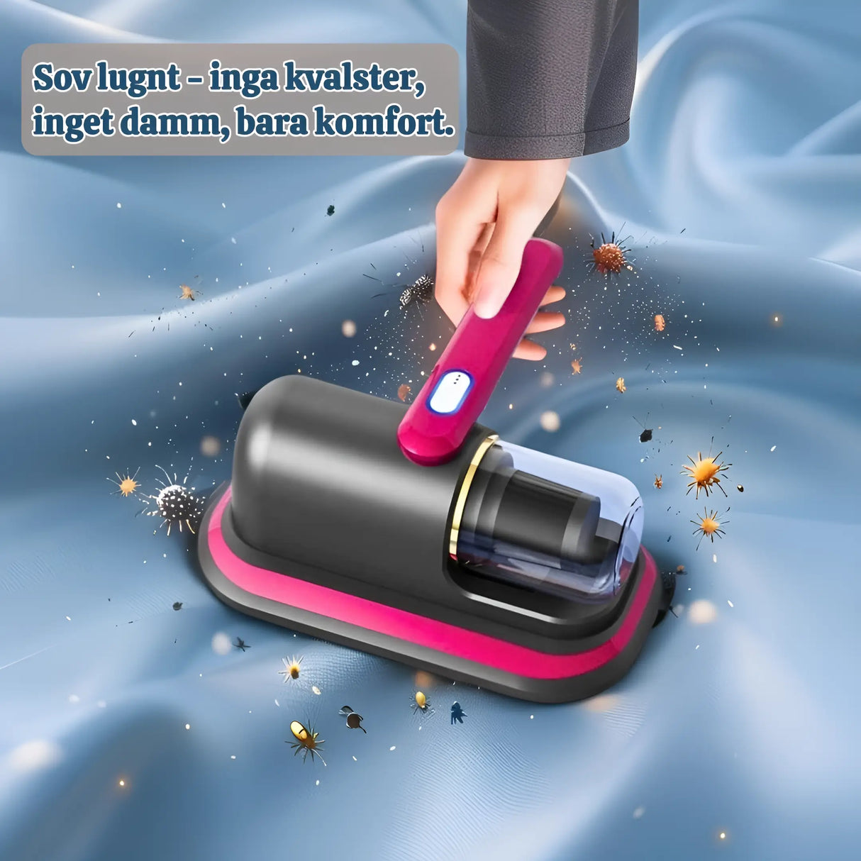 PureVac - 10kPa snoerloze handstofzuiger voor matras en huisstofmijt