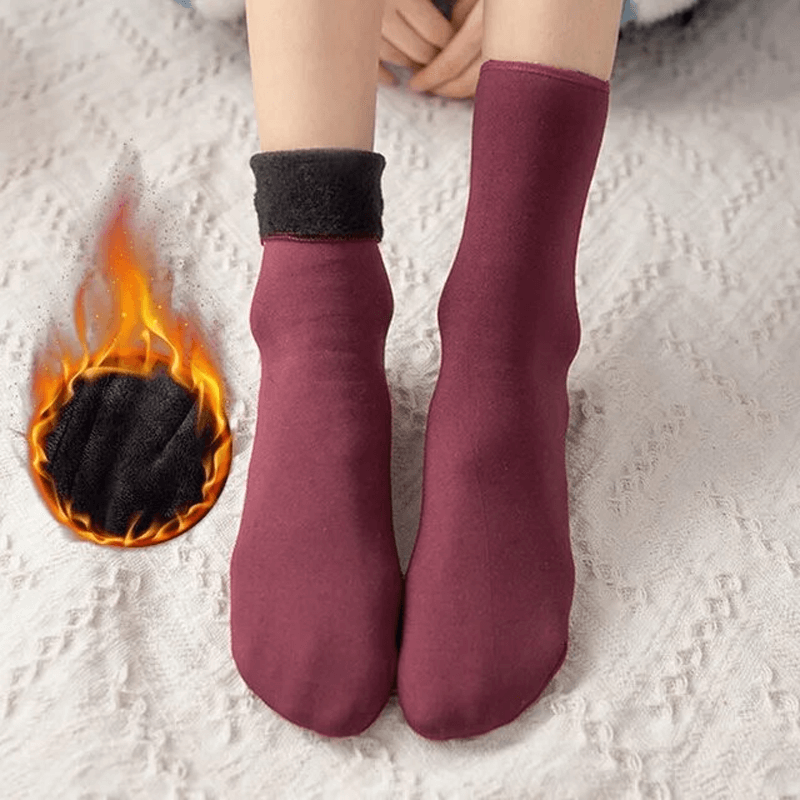 Zachte fluwelen wintersokken