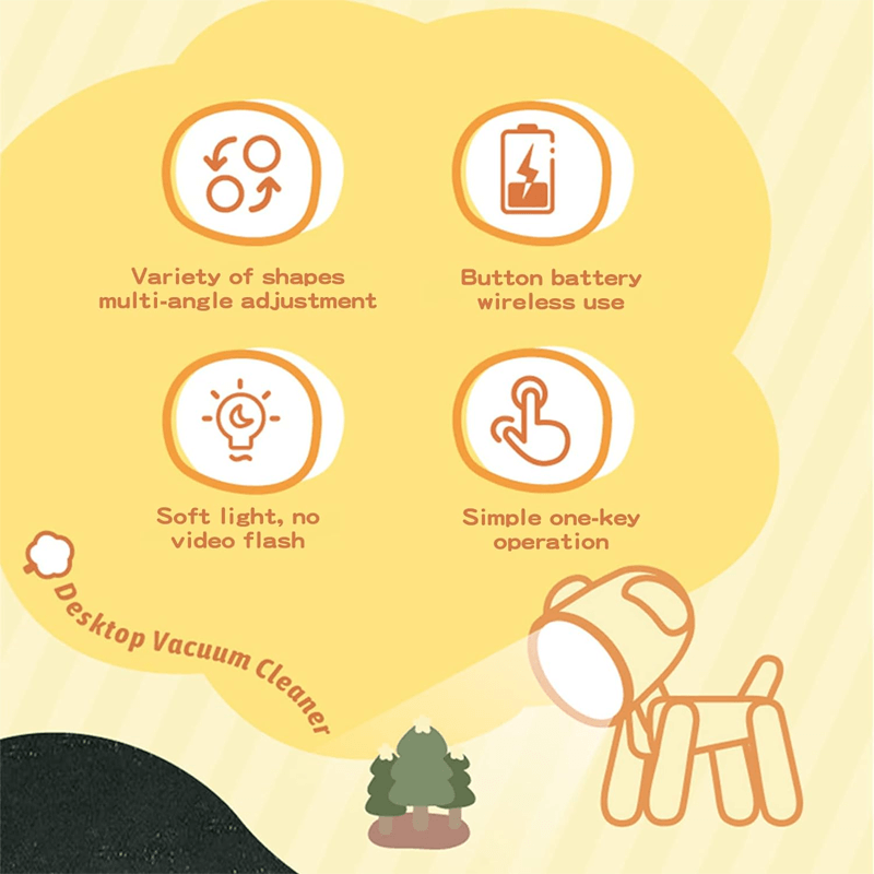 Mini Schattige Huisdierlamp - Verstelbare LED-bureaulamp, Decoratief Nachtlampje met Hertenontwerp, Perfect voor Kinderkamer en Bureau