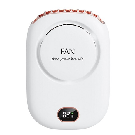 Draagbare, hangende minihalsventilator 2000mAh