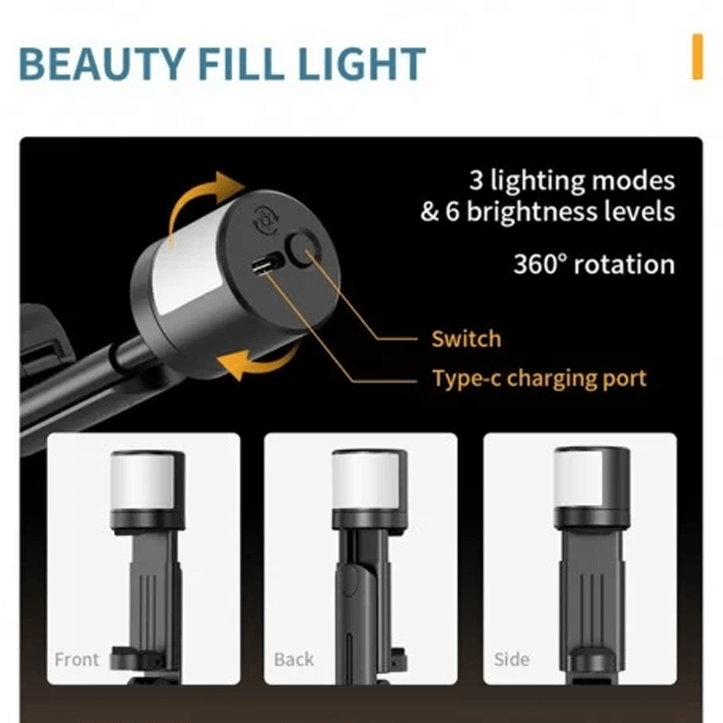 Selfie stick statief met afstandsbediening