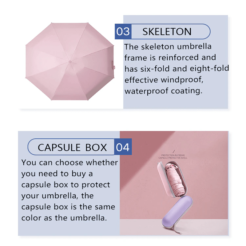 Compacte opvouwbare paraplu