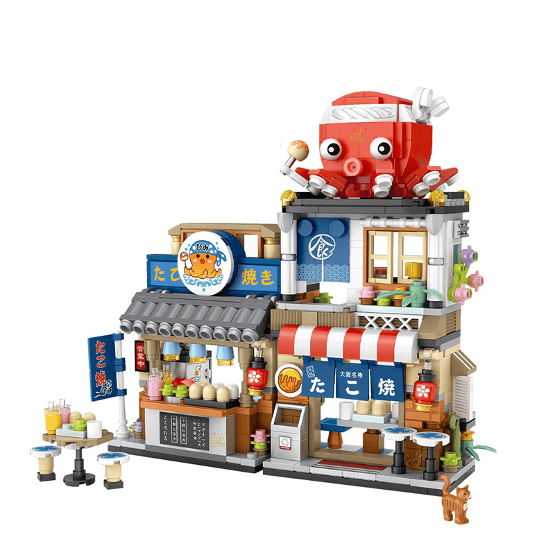 Japanse straat-mini-bouwstenen - doe-het-zelf model