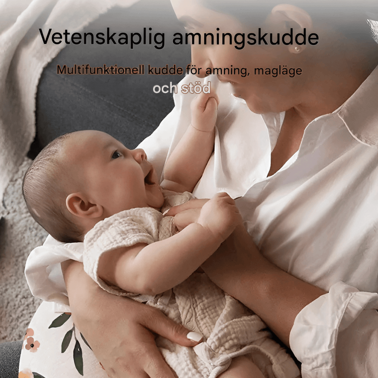 SoftCradle – Vetenskapligt Designad Multifunktionell Ammningskudde med 30° Lutning & Ergonomiskt Stöd för Barn och Mamman