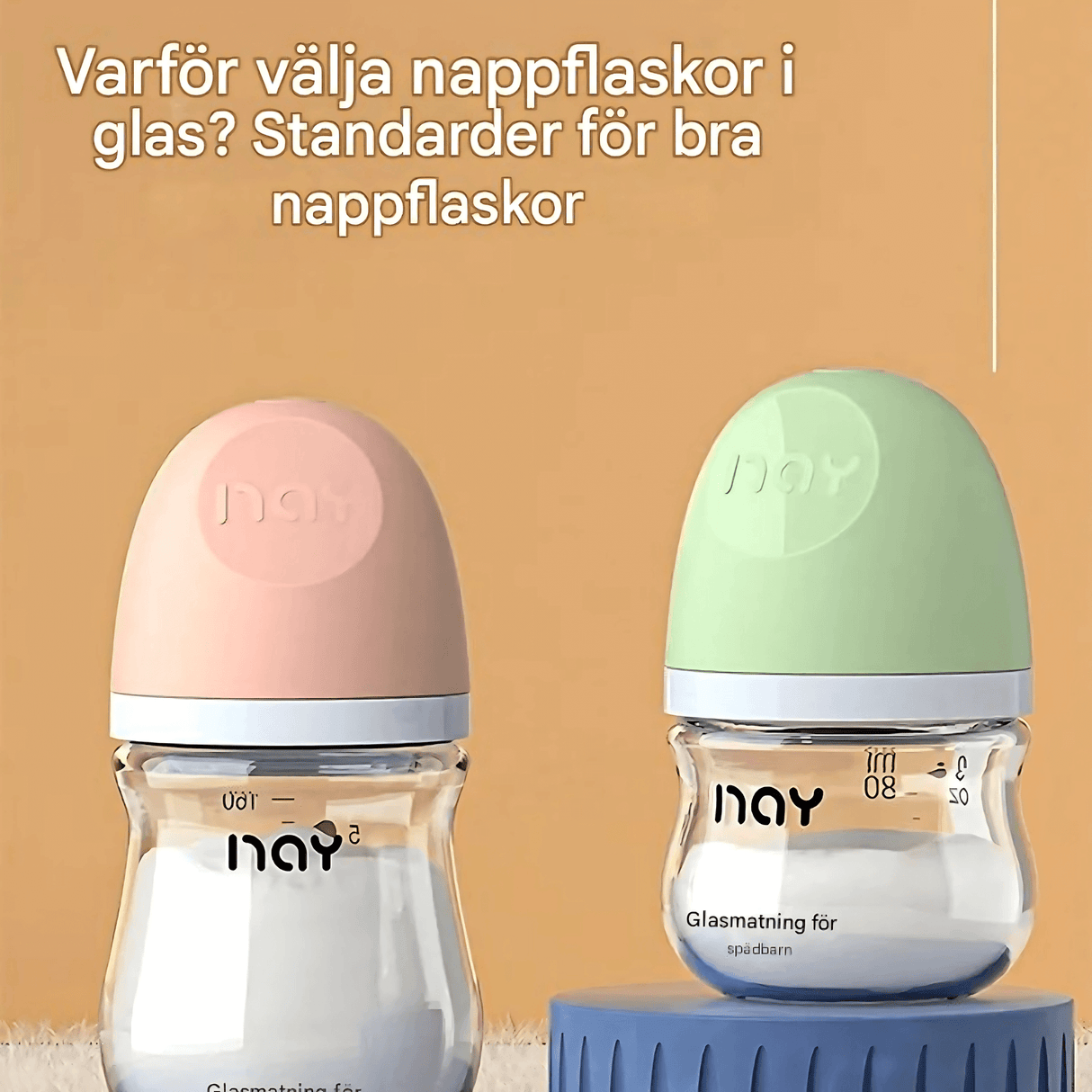 BabyFlow – Anti-Kolik Babyflaska i Glas med Mjukt Silikonnapp & Kontrollerad Flödesdesign