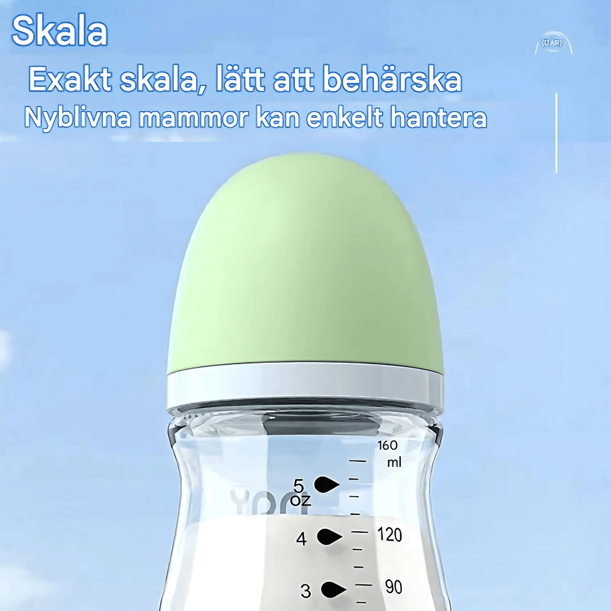 BabyFlow – Anti-Kolik Babyflaska i Glas med Mjukt Silikonnapp & Kontrollerad Flödesdesign