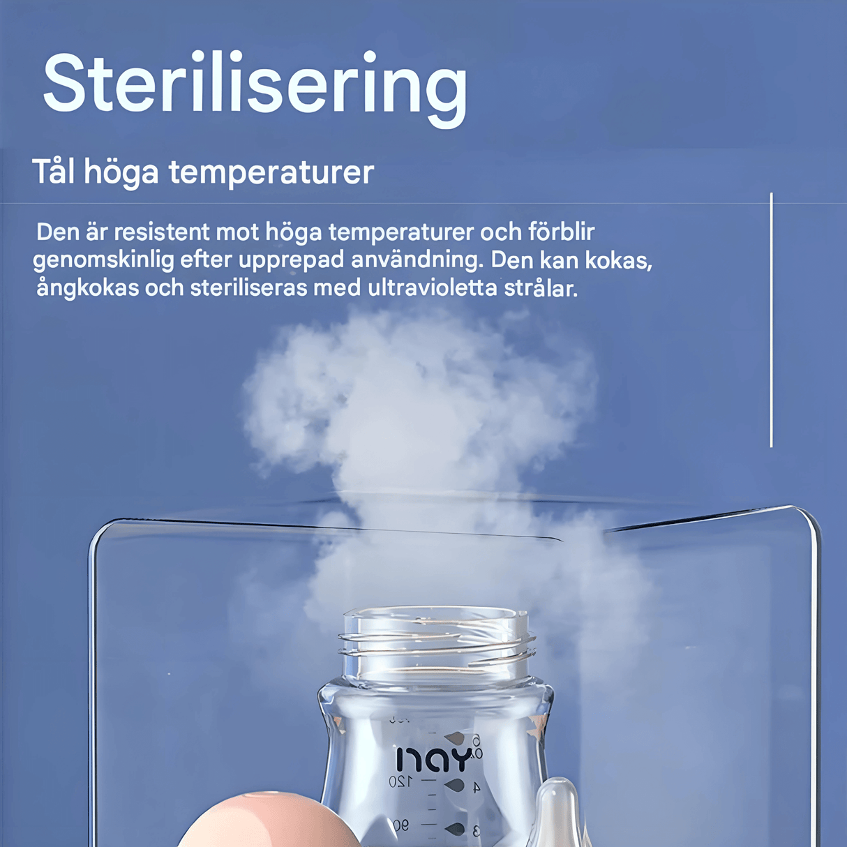 BabyFlow – Anti-Kolik Babyflaska i Glas med Mjukt Silikonnapp & Kontrollerad Flödesdesign