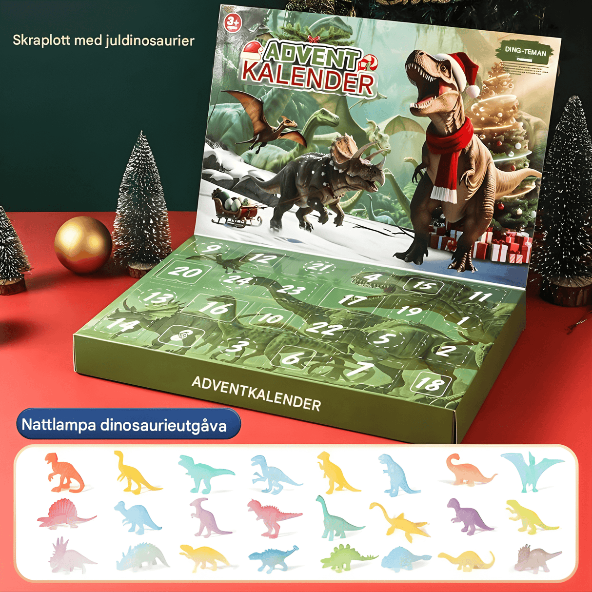 DinoBlaze – Julkalender med Dinosaurier | 24 Överraskningar med Lysande & Klassiska Dinosaurier för Barn