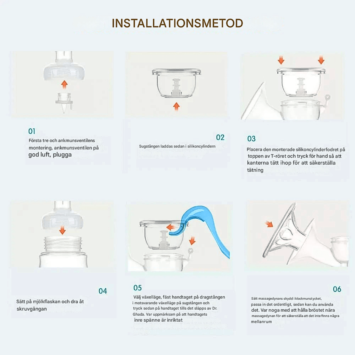 LactiMate – Manual Bröstpump i BPA-fri Silikon med Ergonomiskt Handtag & Tyst Drift