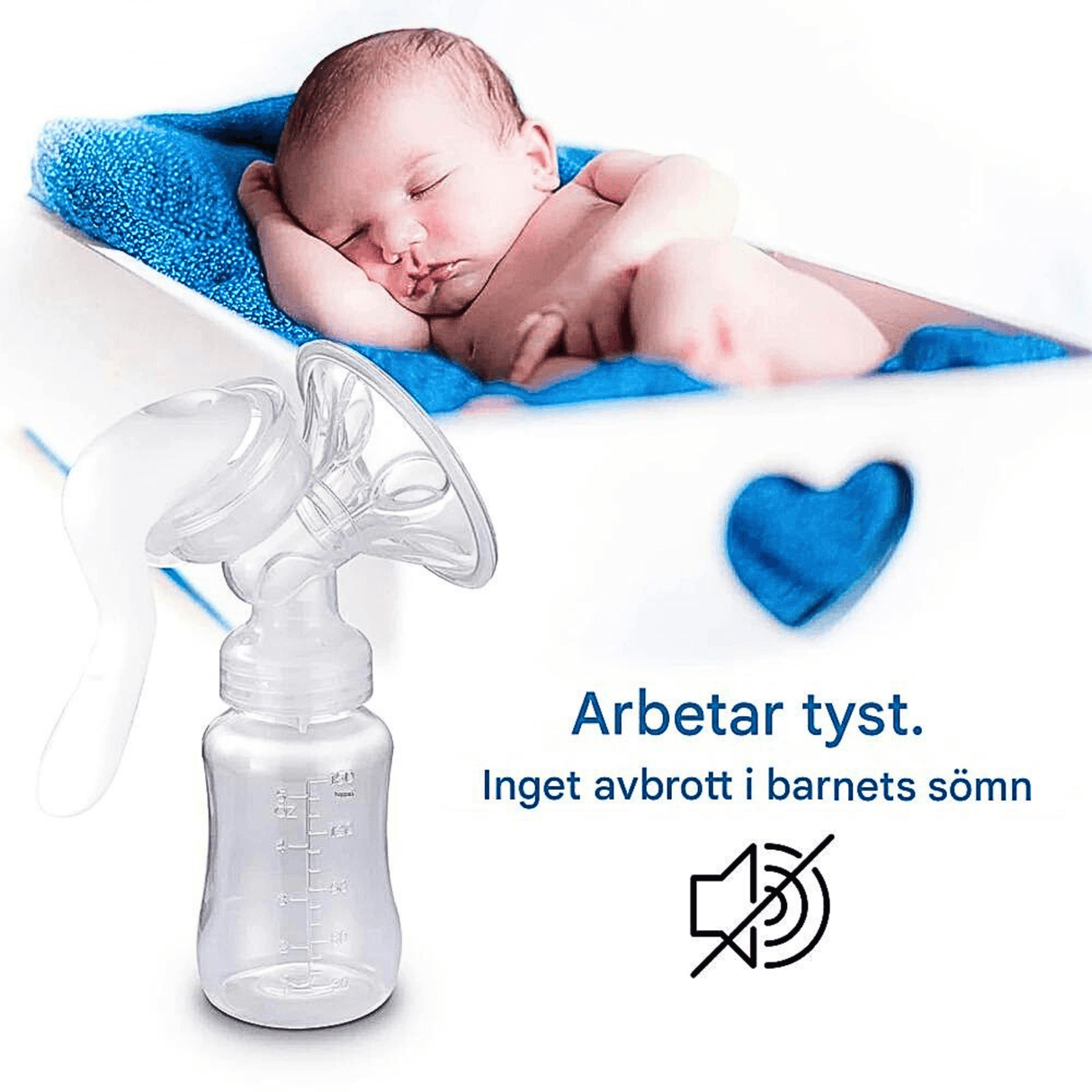 LactiMate – Manual Bröstpump i BPA-fri Silikon med Ergonomiskt Handtag & Tyst Drift