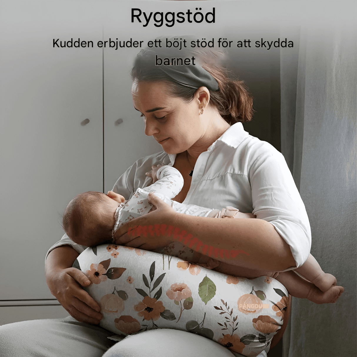 SoftCradle – Vetenskapligt Designad Multifunktionell Ammningskudde med 30° Lutning & Ergonomiskt Stöd för Barn och Mamman