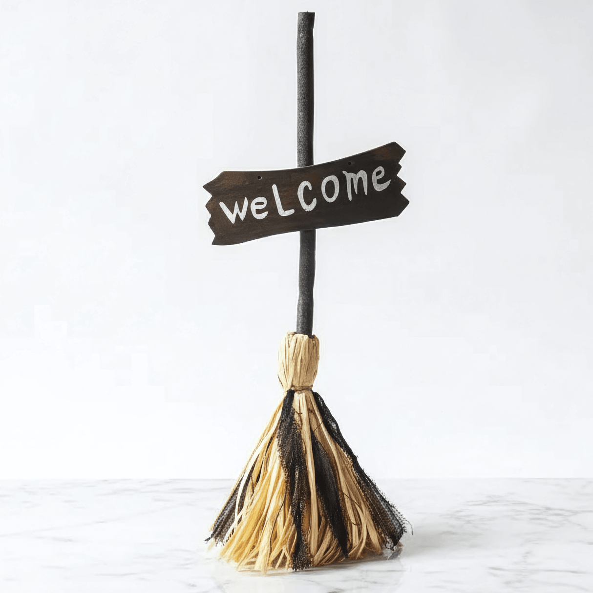 WitchGlide – Animerad Häxbroom Halloween Dekoration med Ljud och LED-ljus