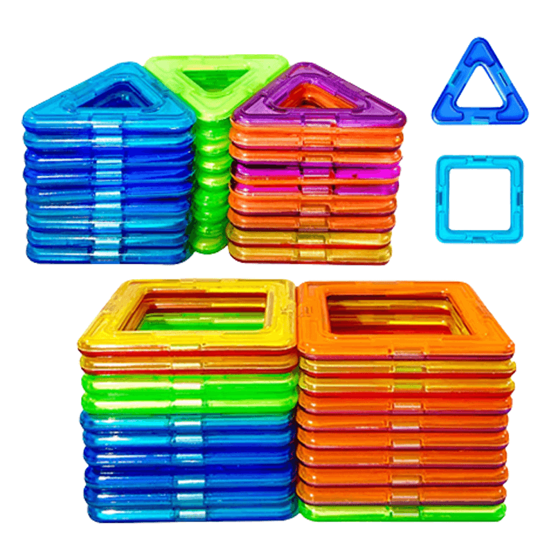 Magnetische Bouwstenen - Montessori Magnetische Sets voor Creatief Spelen, Bouwen en Leren, Perfect Educatief Speelgoed voor Kinderen