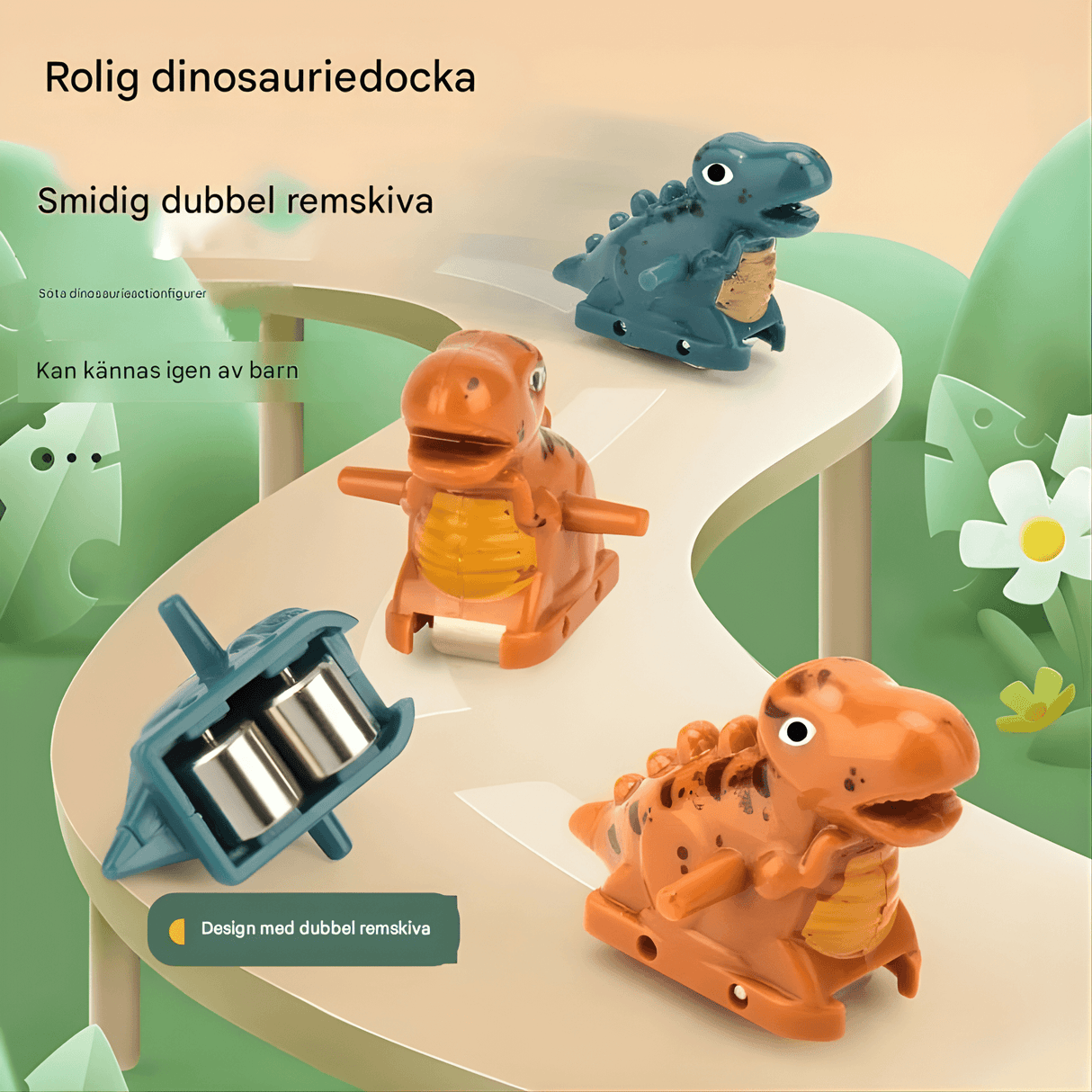 DinoQuest – Elektrisk Dinosaurierutschkana med Automatisk Klättertrappa, Ljus & Musik för Barn