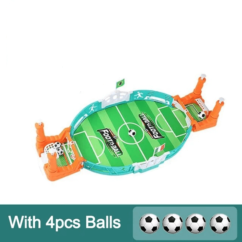 Tafelvoetbalspel voor kinderen & volwassenen - Minivoetbalspel in hout & ABS | Interactief 2-in-1 bordspel voor 2-4 spelers