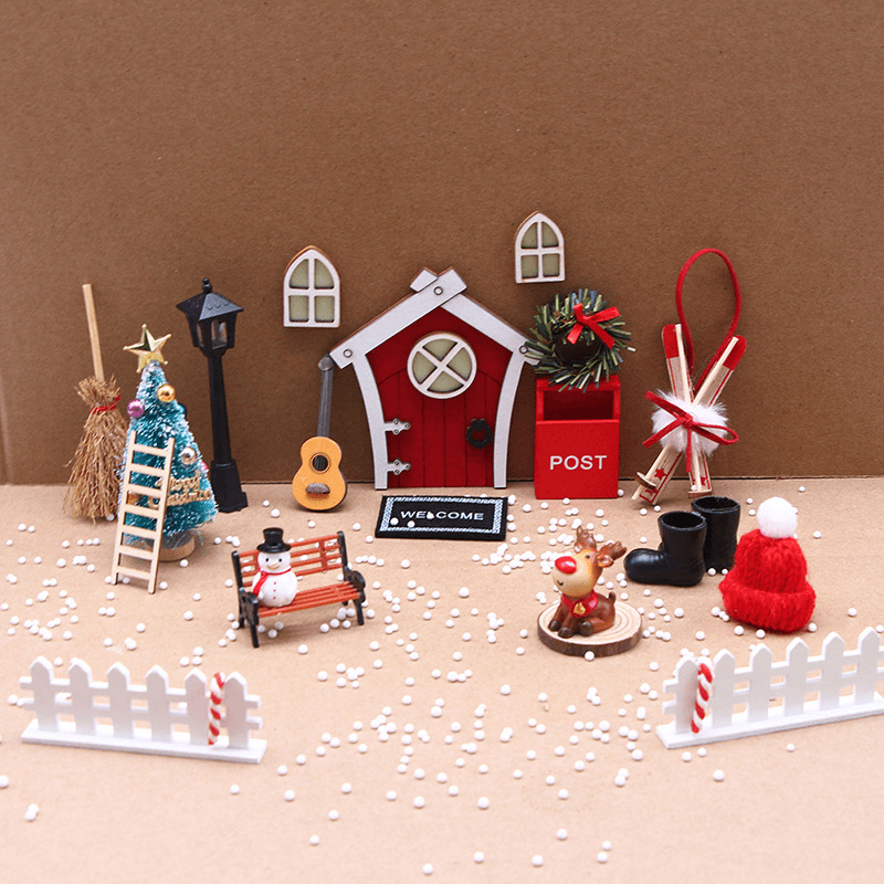 Kerstdecoratie Miniatuurset Huis van de Kerstman