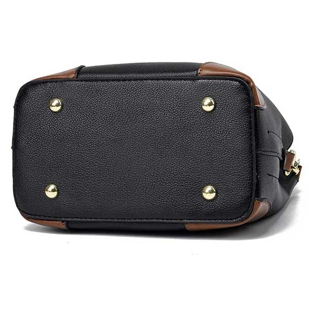 Modeva - Designer Geïnspireerd Vintage Leren Handtas met Emmer en Schouderriem