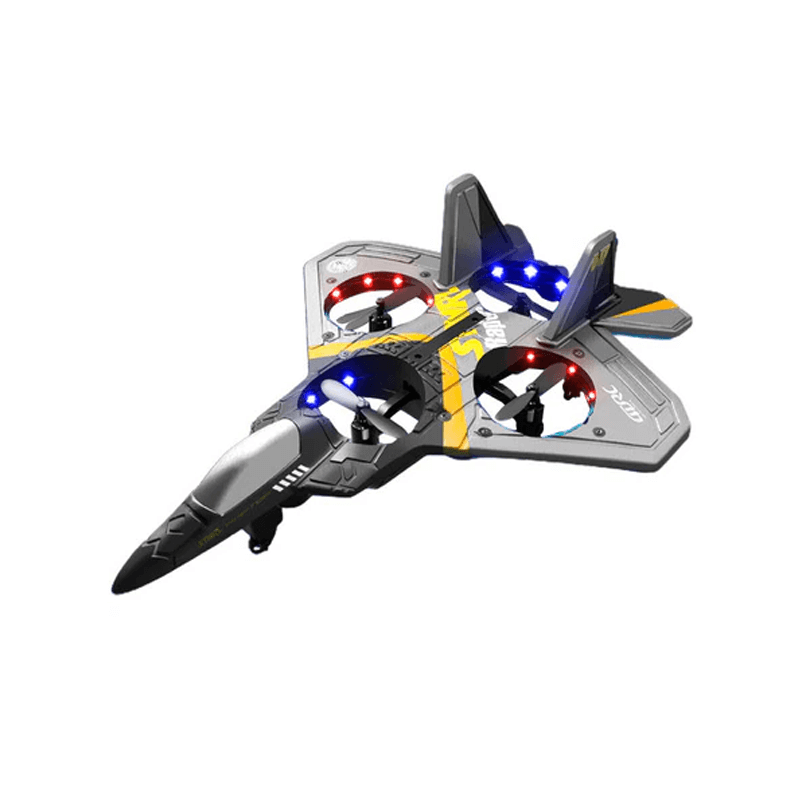 RC gevechtsvliegtuig in duurzaam EPP-schuim met LED-lampjes | vliegtuig met afstandsbediening 2,4GHz voor beginners & kinderen - modelvlucht met 360° Loop & lange vliegtijd