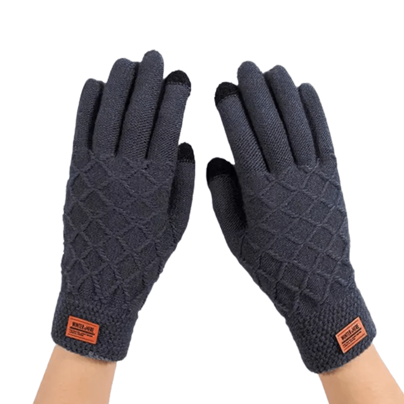 Gebreide wollen handschoenen