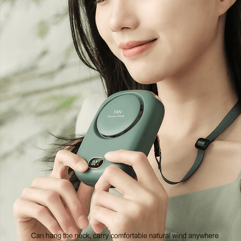 Draagbare, hangende minihalsventilator 2000mAh