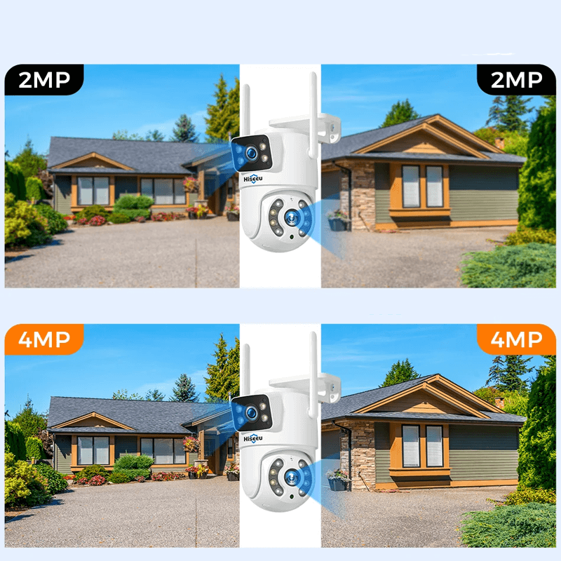 360° WiFi bewakingscamera met dubbele lens | AI menselijke detectie, nachtzicht, IP66 & mobiele bediening