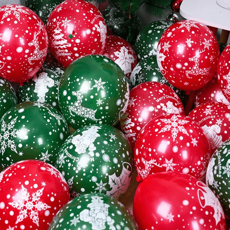 Vrolijk kerstfeest ballonnen in meerdere kleuren - Latex Ballonnen Feestballonnen