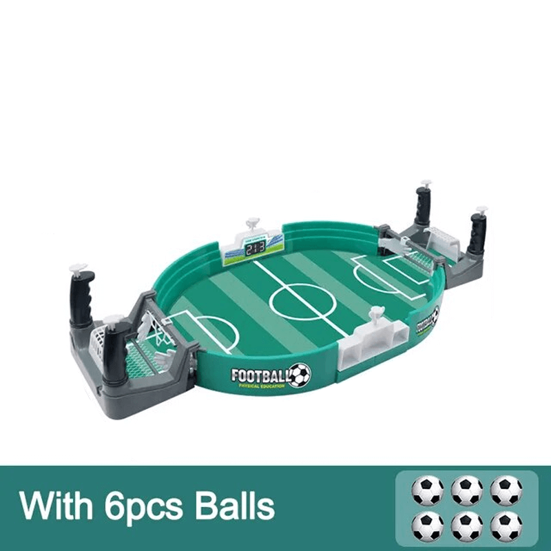 Tafelvoetbalspel voor kinderen & volwassenen - Minivoetbalspel in hout & ABS | Interactief 2-in-1 bordspel voor 2-4 spelers