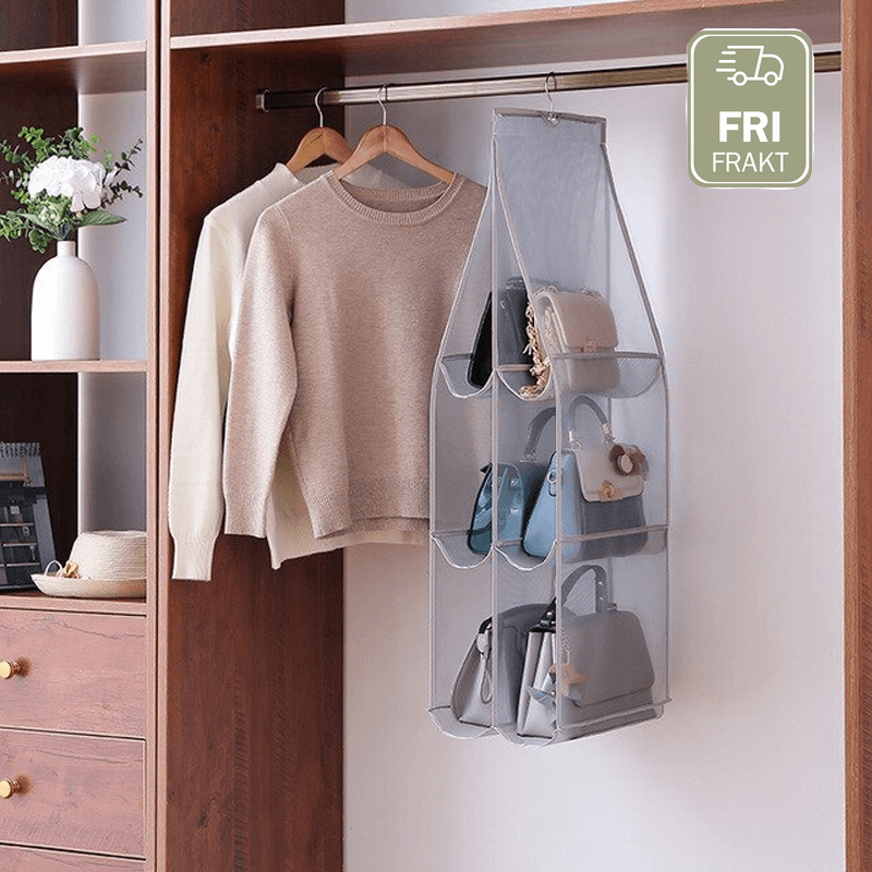 Hangende garderobe-organiser voor handtassen en schoenen