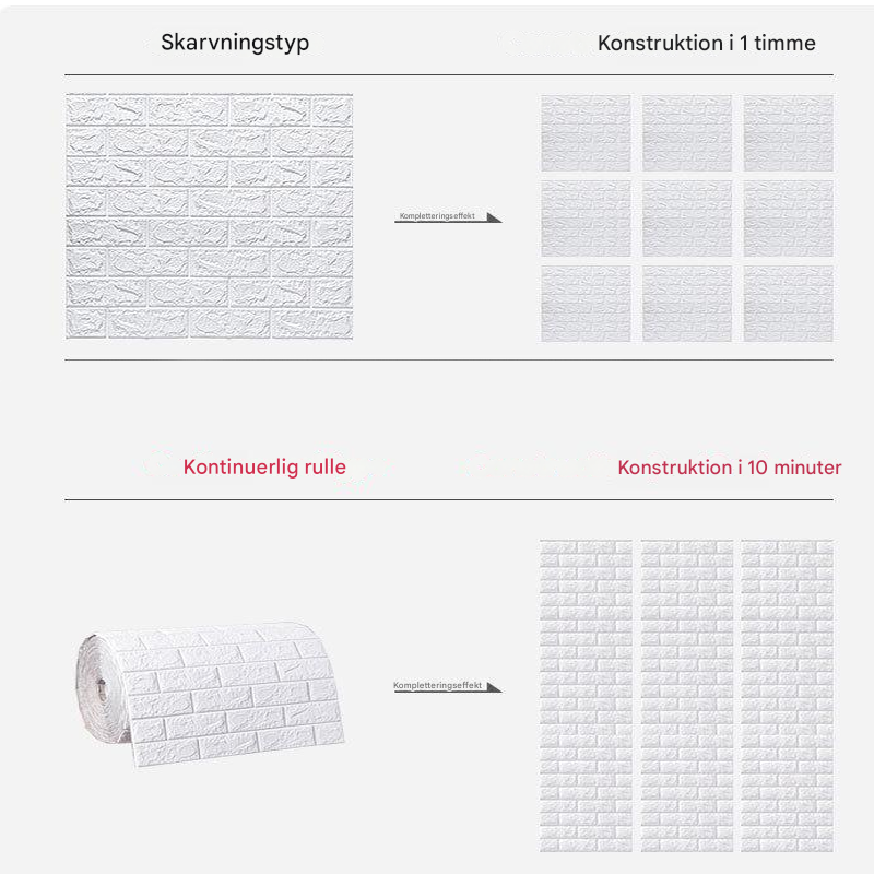 THOMAS - 3D Zacht Schuim Zelfklevend Behang Rol