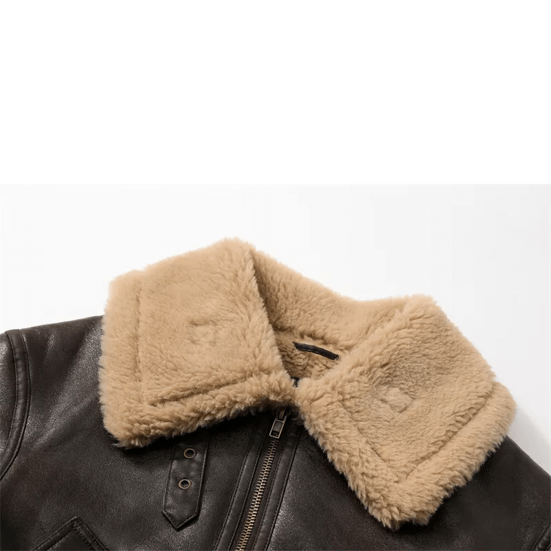 Bruin leren jack voor dames