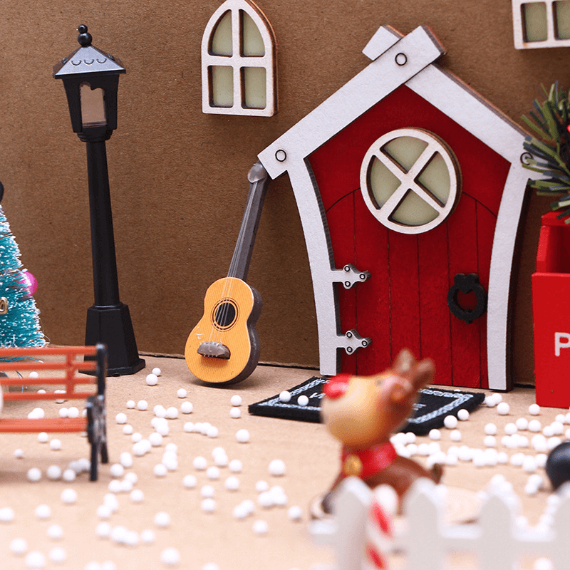 Kerstdecoratie Miniatuurset Huis van de Kerstman