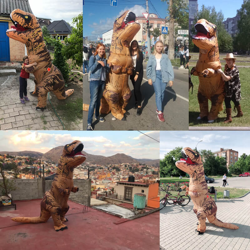 Opblaasbare T-Rex dinosaurus