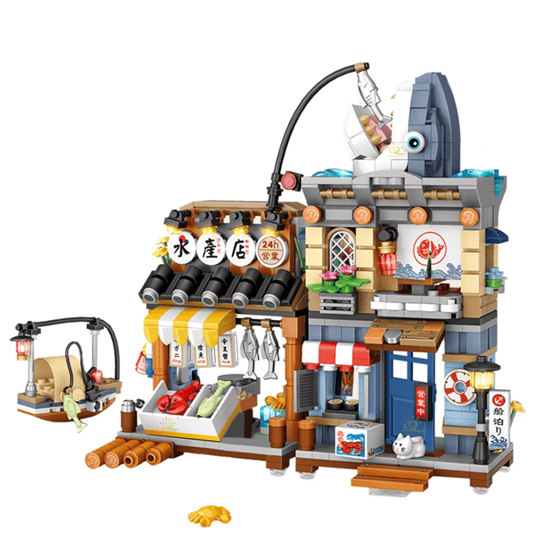 Japanse straat-mini-bouwstenen - doe-het-zelf model