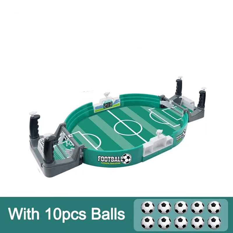 Tafelvoetbalspel voor kinderen & volwassenen - Minivoetbalspel in hout & ABS | Interactief 2-in-1 bordspel voor 2-4 spelers