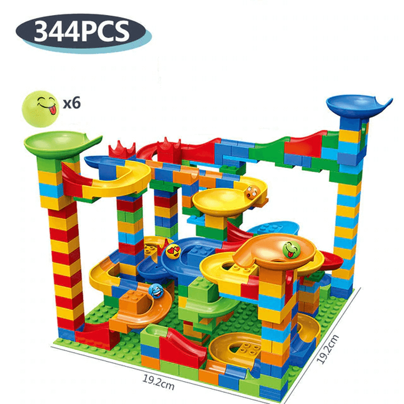 Marble Run Bouwstenen - Creatief Labyrint met Glijbaan en Balspoor voor Kinderen - Educatief Spelen voor Probleem Oplossen en Verbeelding