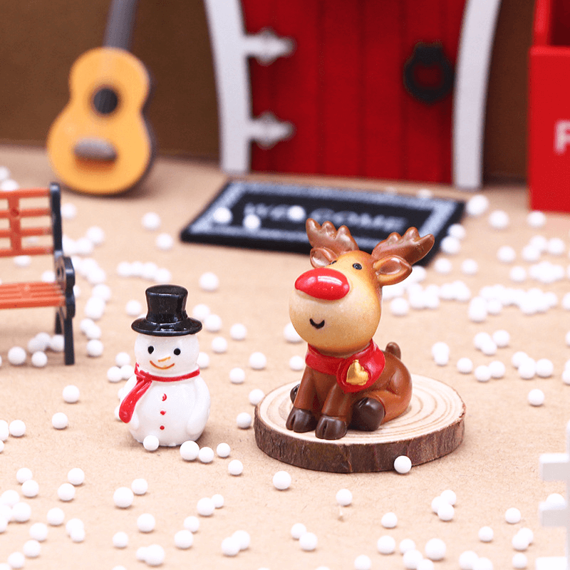 Kerstdecoratie Miniatuurset Huis van de Kerstman